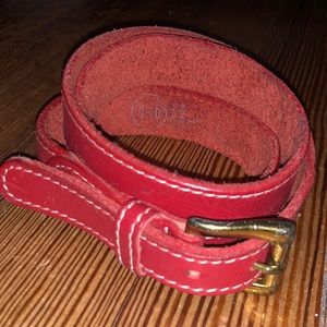 Vintage G&D • Red Leather Belt